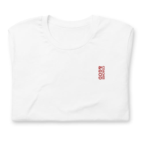 1STAR Coaches &God Vertical Crimson T-Shirt